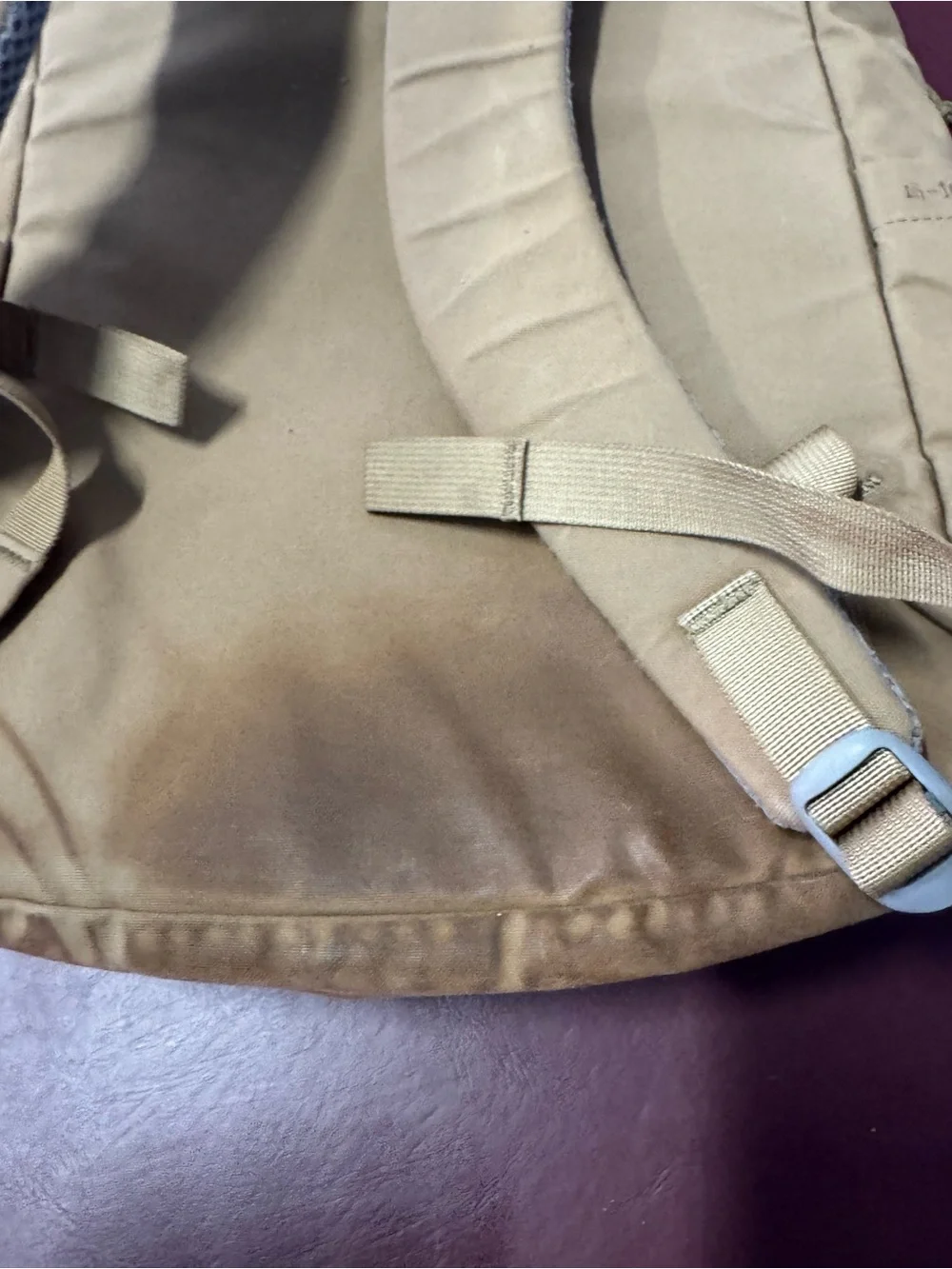 Fjallraven Kånken-Style Canvas High End WORN Distressed Women’s Tan Backpack